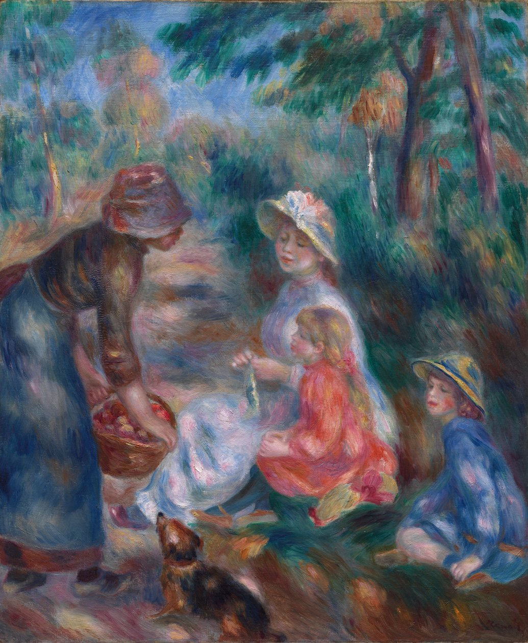Sprzedawca jabłek autorstwa Pierre-Auguste Renoir