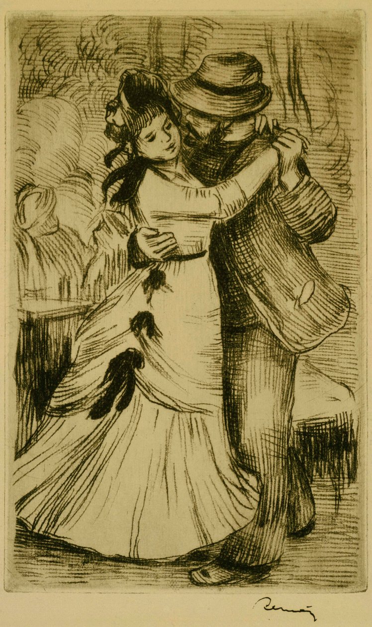 Taniec na wsi autorstwa Pierre-Auguste Renoir