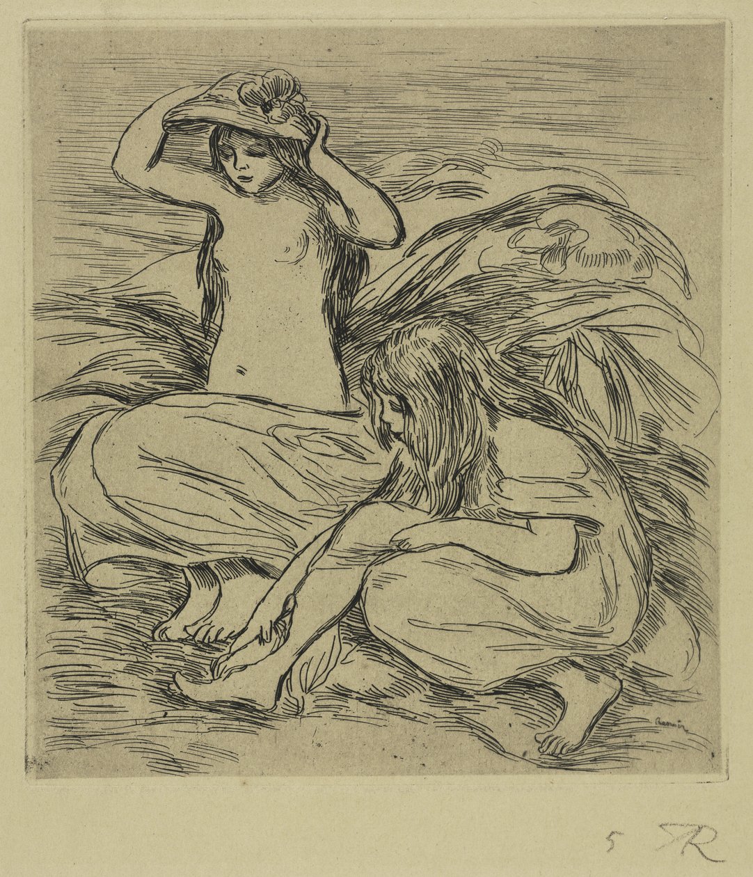 Dwóch Kąpiących się autorstwa Pierre-Auguste Renoir