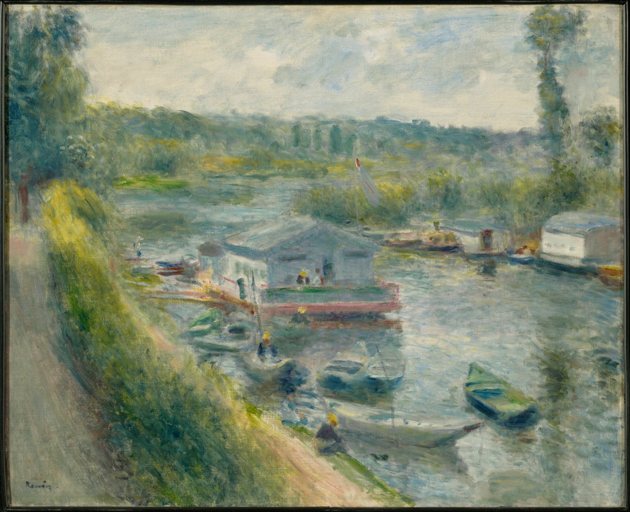 Barka pralnicza w Bas-Meudon autorstwa Pierre-Auguste Renoir