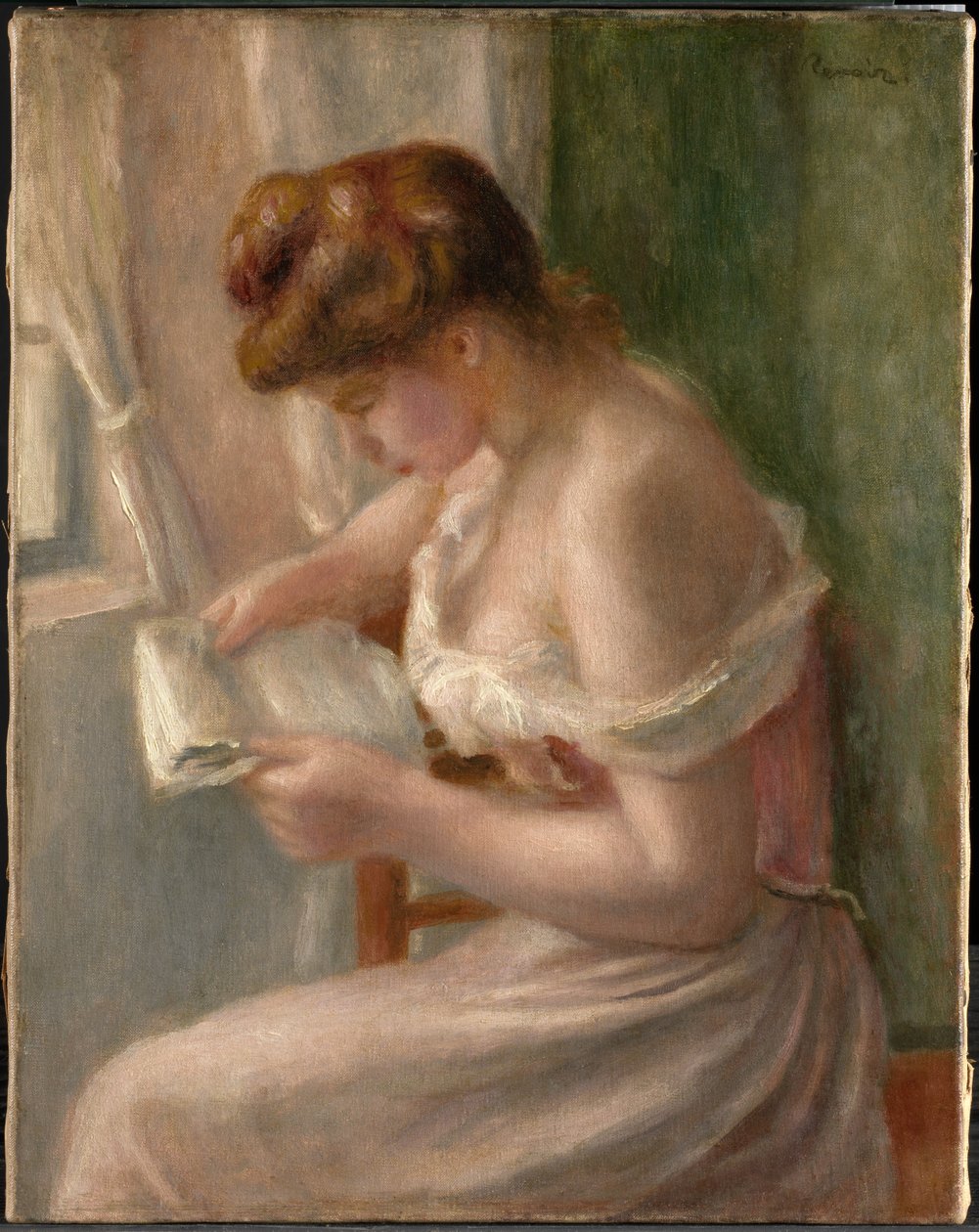 Czytająca kobieta autorstwa Pierre-Auguste Renoir