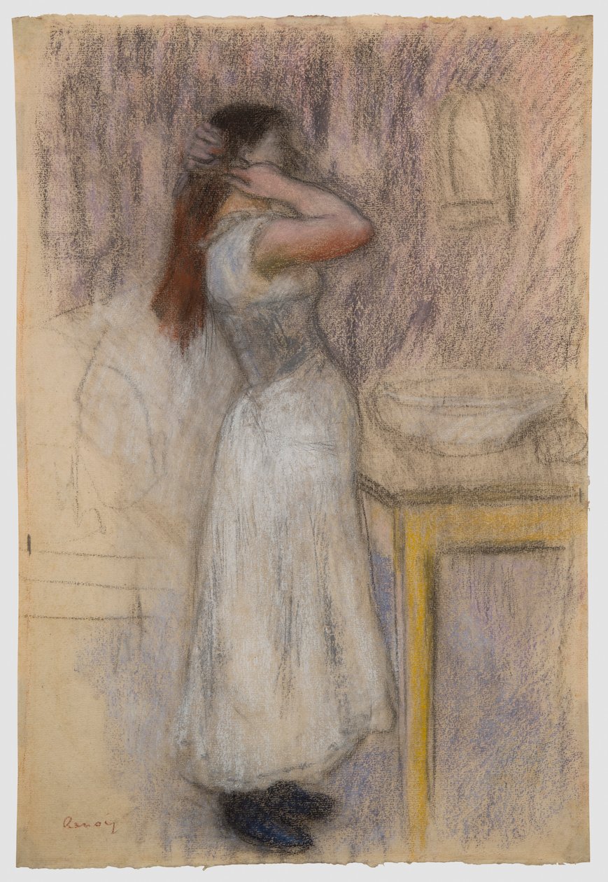 Młoda kobieta przy toaletce autorstwa Pierre-Auguste Renoir