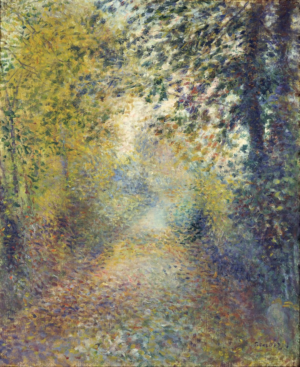 W cieniu drzew autorstwa Pierre-Auguste Renoir
