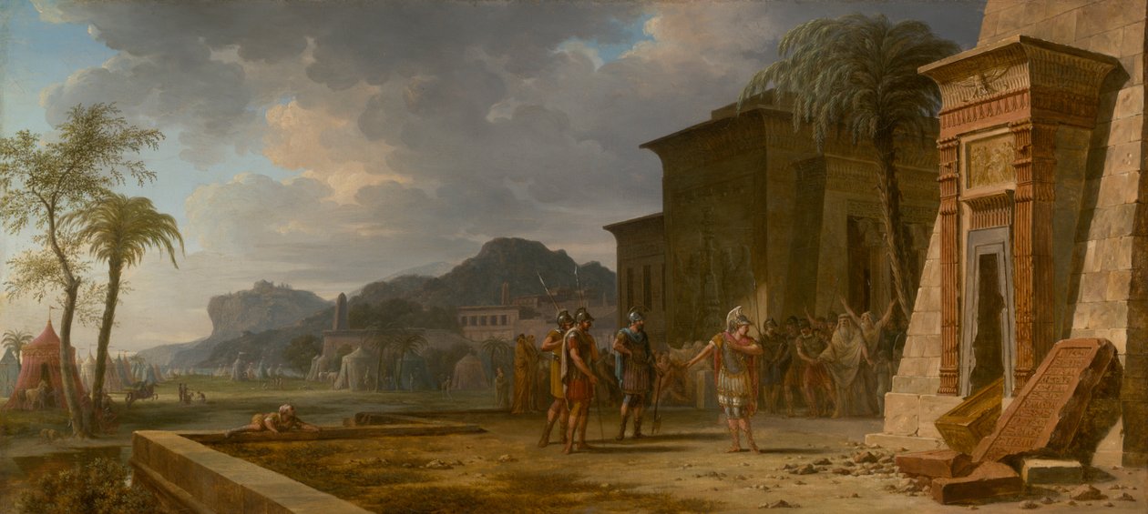 Aleksander przy grobie Cyrusa Wielkiego autorstwa Pierre-Henri de Valenciennes