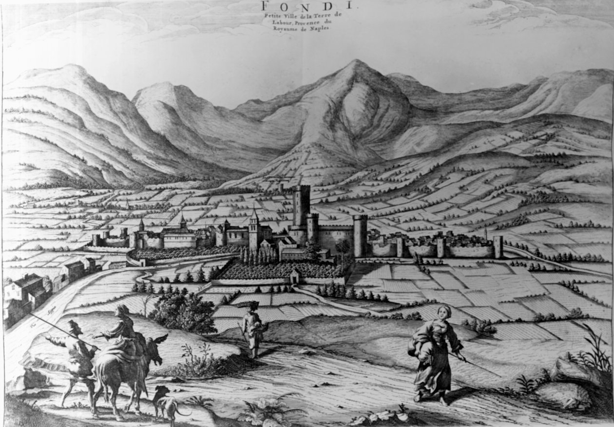 Miasto Fondi, rycina Pietera Mortiera (1661-1711) z Teatru Nowego we Włoszech autorstwa Pierre (1661 1711) Mortier