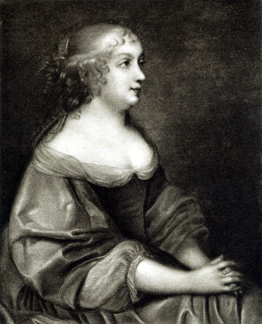Portret Anny Austriackiej (1601 - 1666), królowej Francji i Nawarry, matki Ludwika XIV autorstwa Pierre (after) Mignard