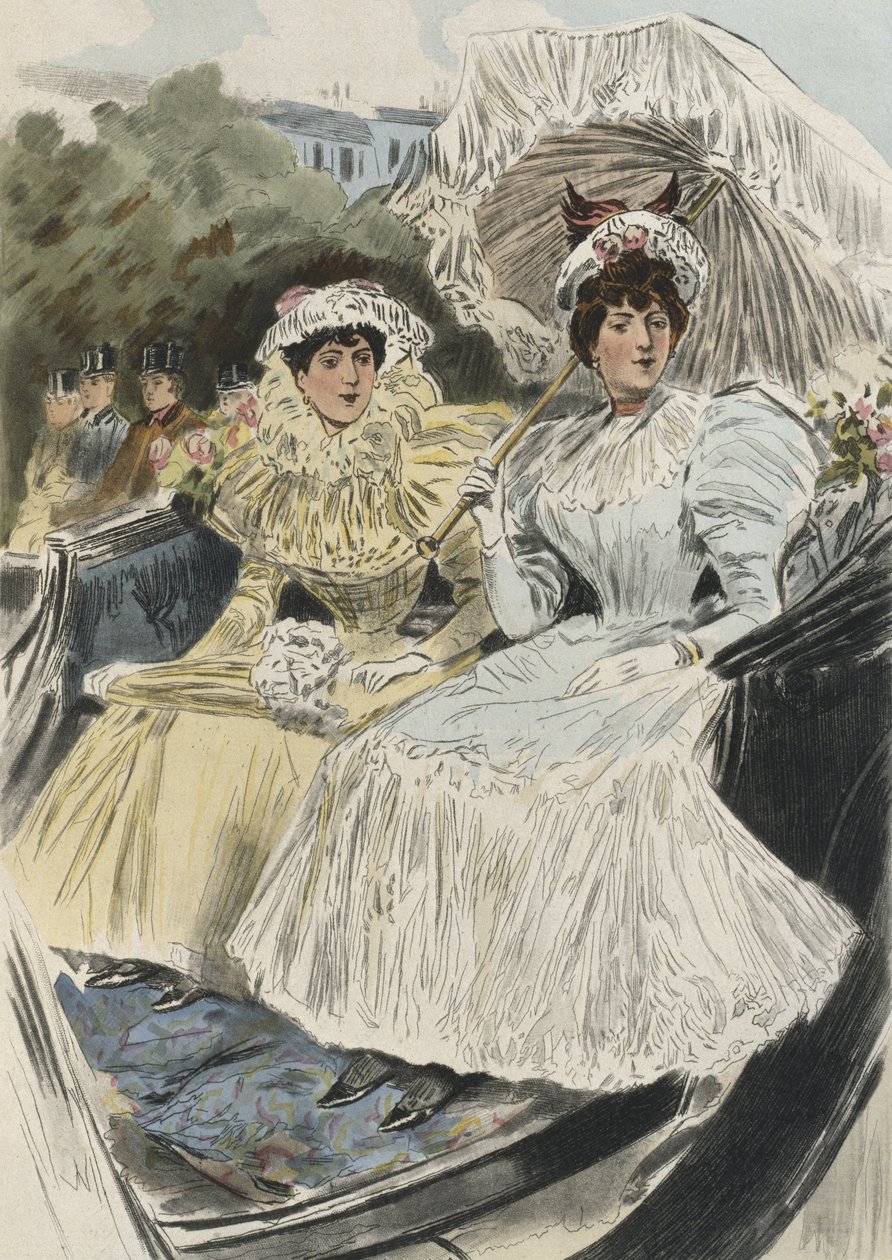 Wybitne młode kobiety o łatwej cnocie, ilustracja z „La Femme a Paris” Octave
