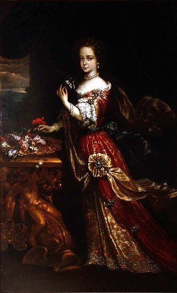 Portret damy, prawdopodobnie Henrietty Anny, księżnej Orleanu (1644-70), córki Karola I autorstwa Pierre (circle of) Mignard