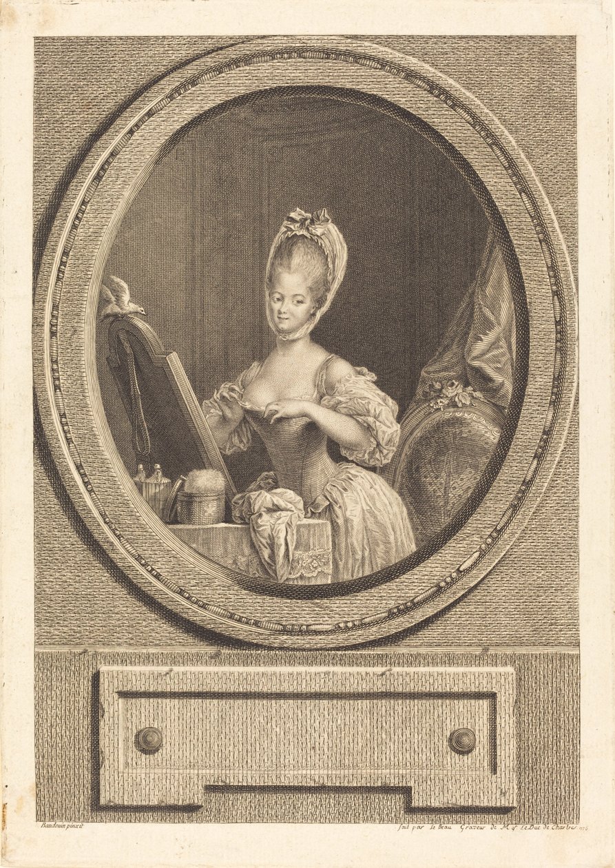 Jego rozmiar jest piękny autorstwa Pierre Adrien Le Beau after Pierre Antoine Baudouin