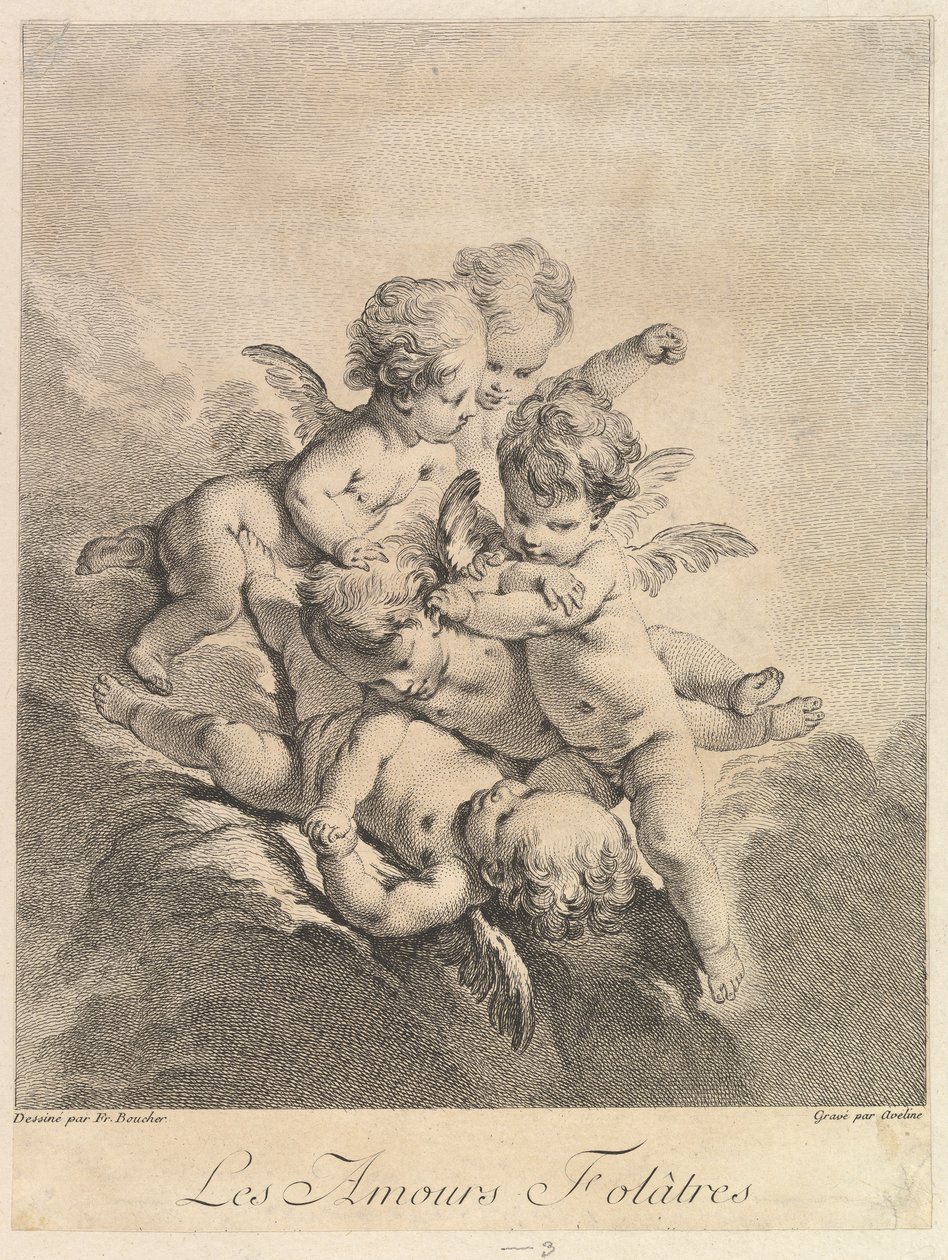 Bawiące się dzieci, 1750. autorstwa Pierre Alexandre Aveline