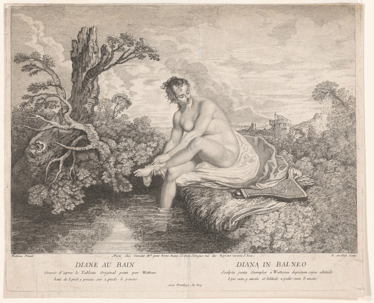 Het zły van Diana Diane au bain / Diana in balneo (tytuł na obiekcie) autorstwa Pierre Alexandre Aveline
