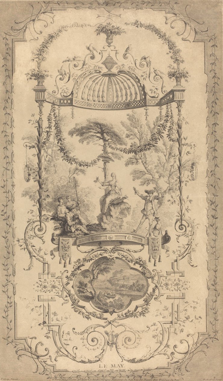 LeMay autorstwa Pierre Alexandre Aveline after Antoine Watteau