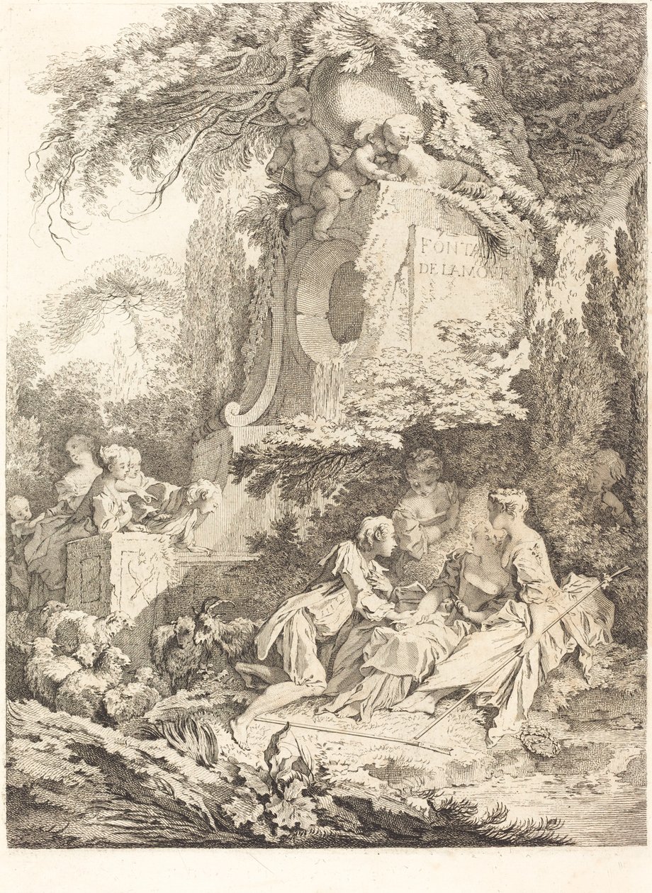 Fontanna Miłości autorstwa Pierre Alexandre Aveline after François Boucher