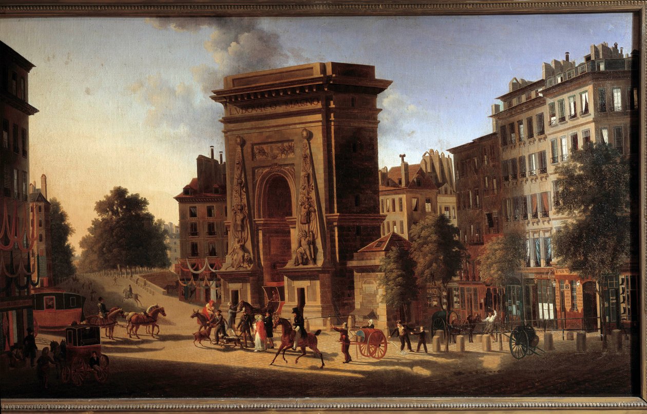 Drzwi Saint Denis. Widok na Paryż. Obraz Pierre Alexandre Pau De Saint Martin autorstwa Pierre Alexandre Pau de Saint Martin