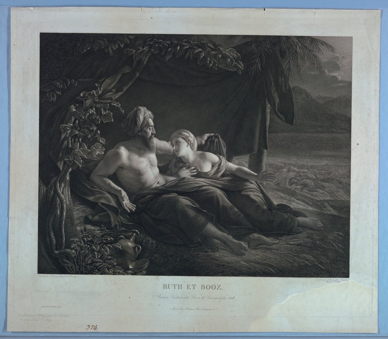 Rut i Boaz autorstwa Pierre Alexandre Tardieu
