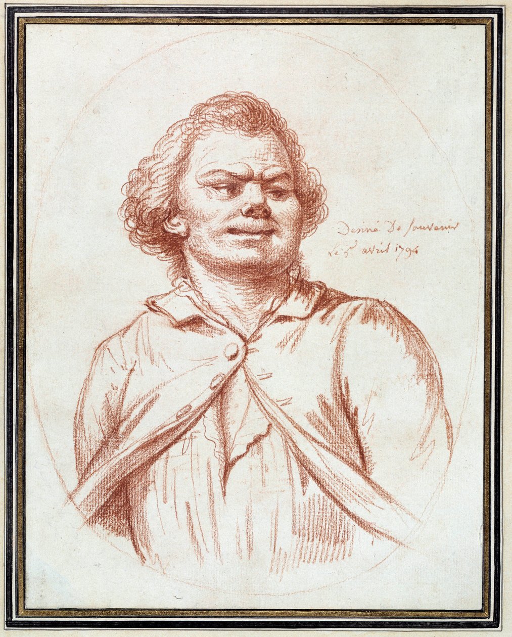 Rewolucja Francuska: „”portret Georgesa Jacquesa Dantona (1759-1794) prowadzi do udręki” Rysunek a la sanguine przypisywany Pierre’owi Wille’owi (1748-1821) autorstwa Pierre Alexandre Wille
