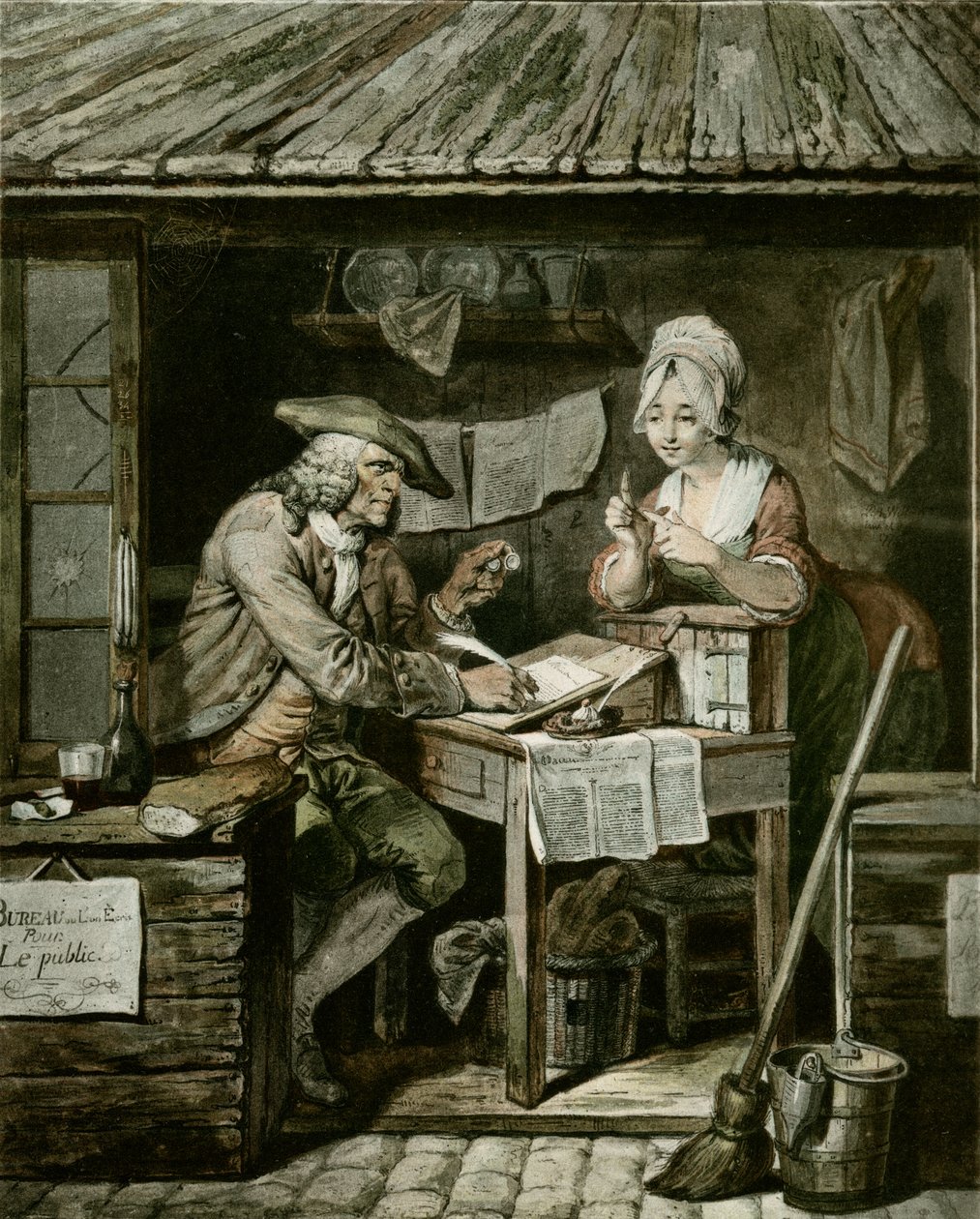 Publiczny skryba autorstwa Pierre Alexandre Wille
