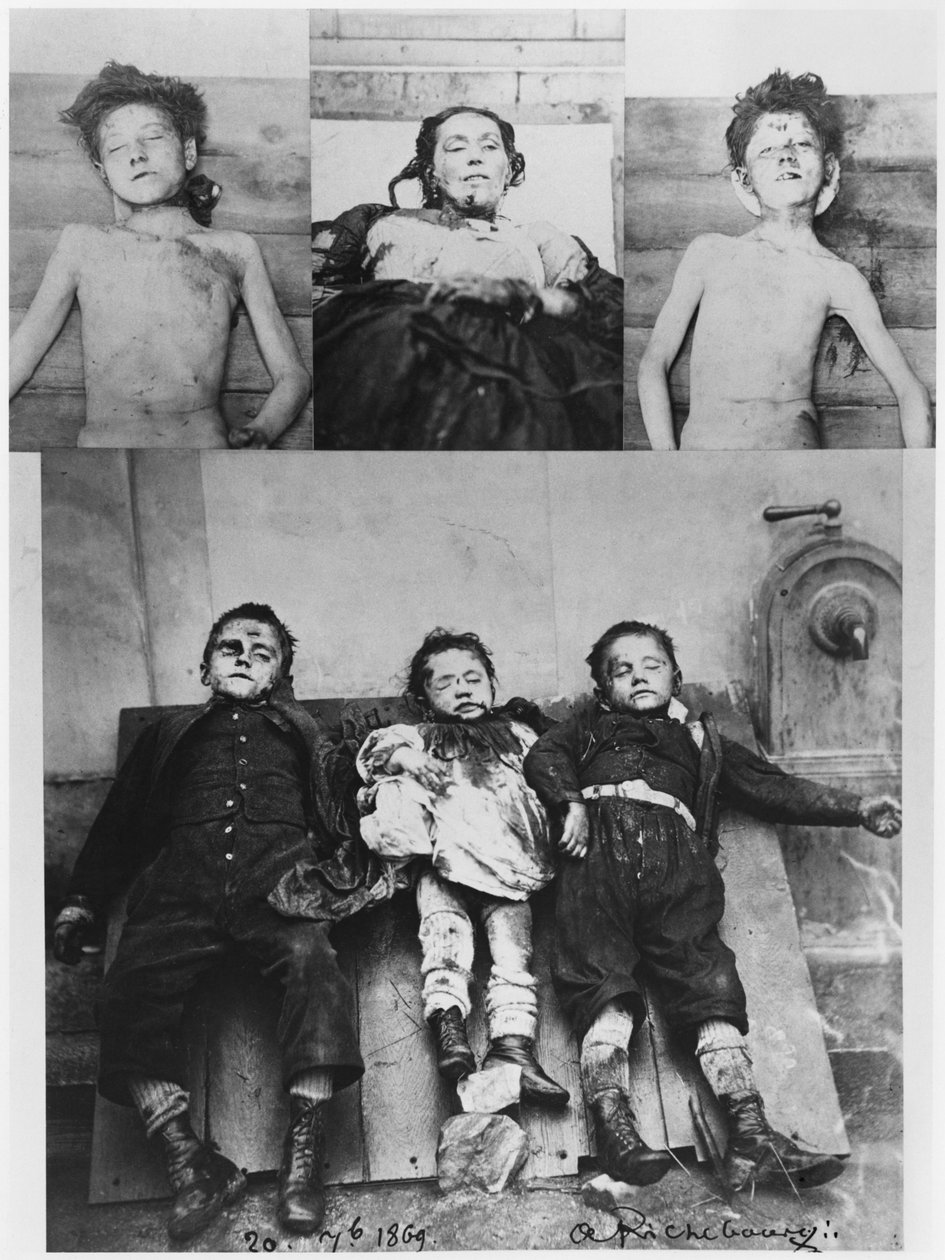 Sprawa Troppmanna, rodzina Kinck zamordowana przez Jean-Baptiste Troppmanna, 1869 autorstwa Pierre Ambroise Richebourg
