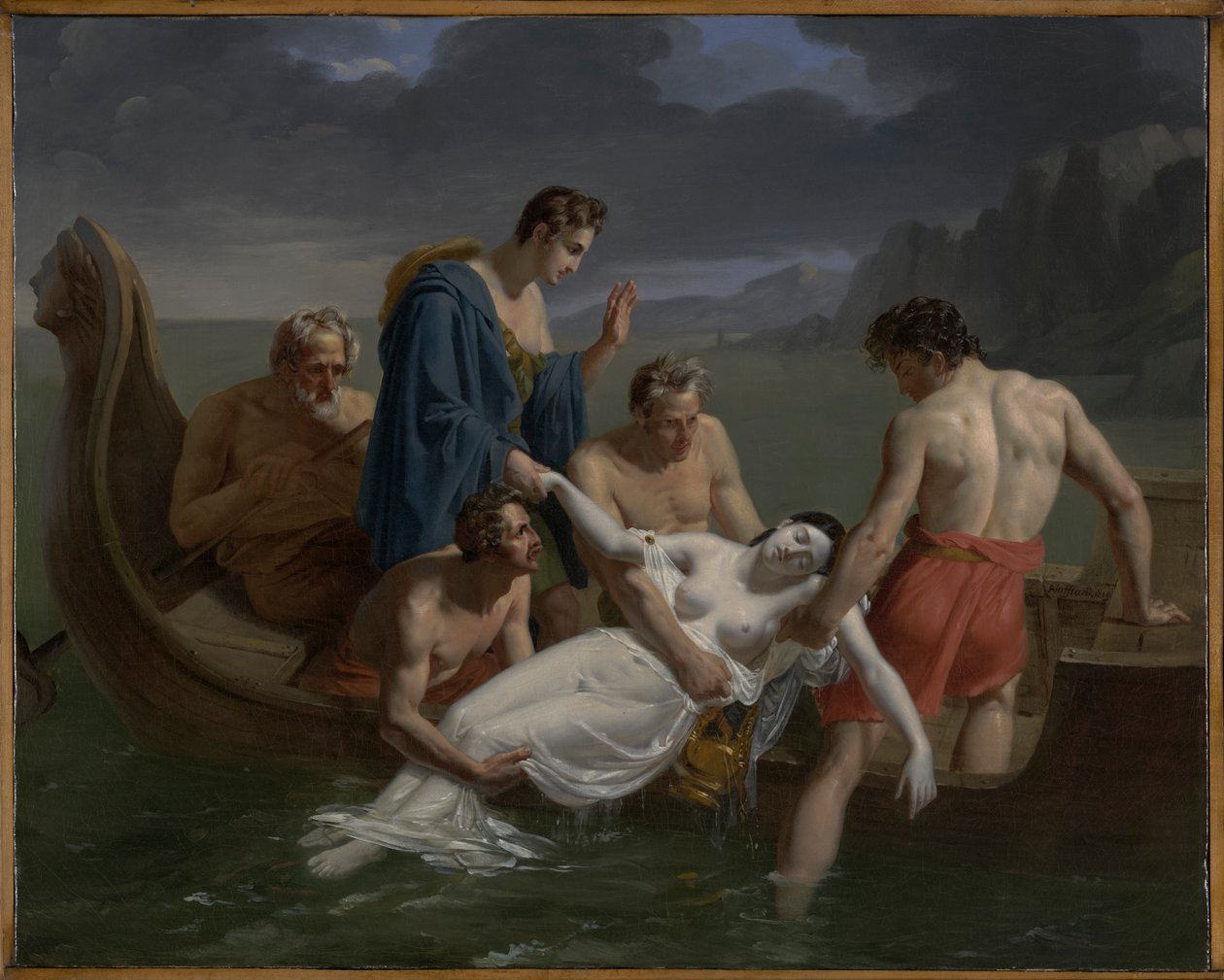 Śmierć Safony autorstwa Pierre Antoine Augustin Vafflard