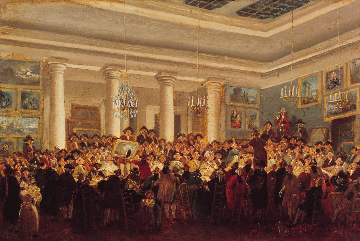 Sprzedaż publiczna w hotelu Bullion autorstwa Pierre Antoine Demachy
