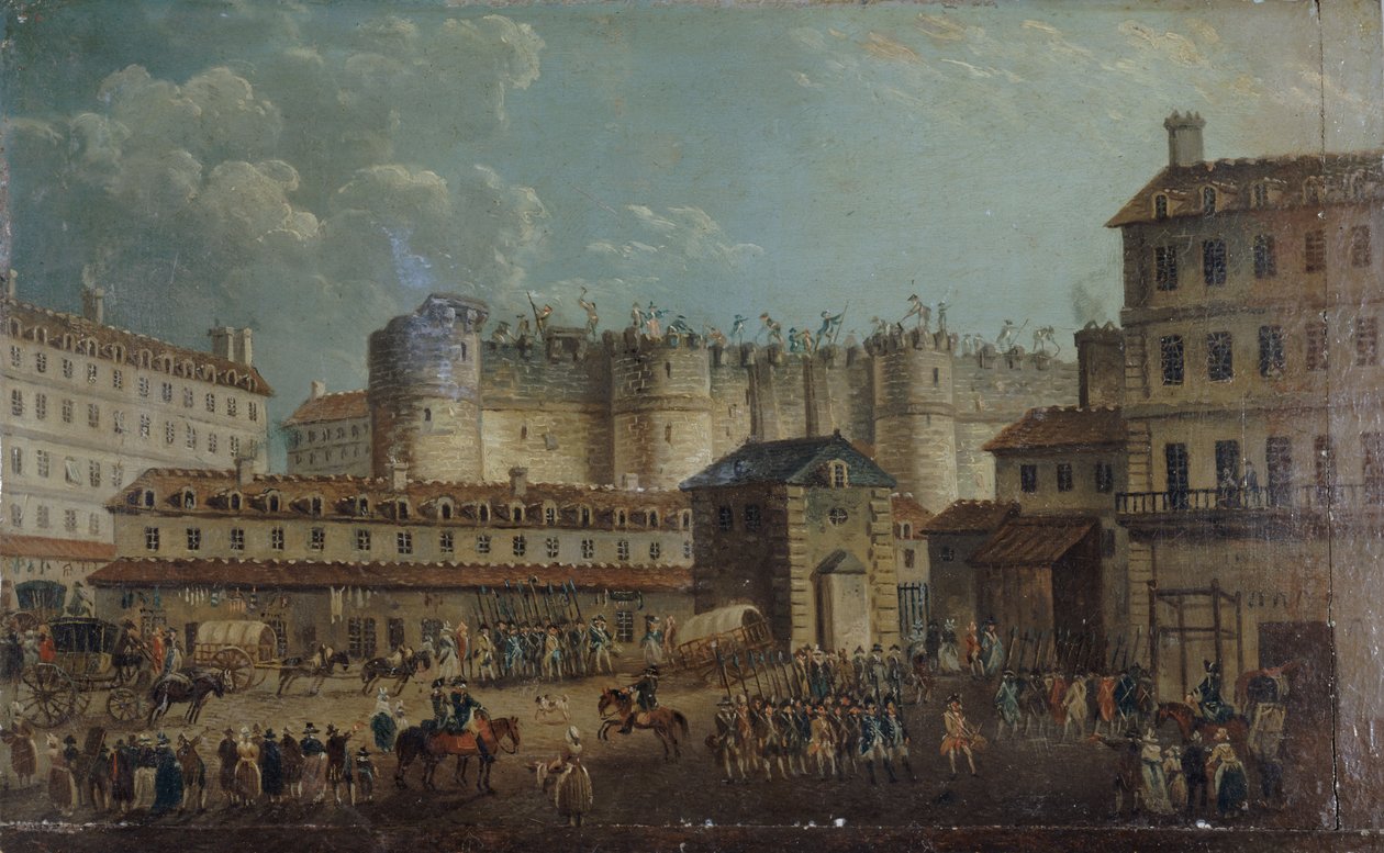 Szturm na Bastylię 14 lipca 1789, 1789. autorstwa Pierre Antoine Demachy