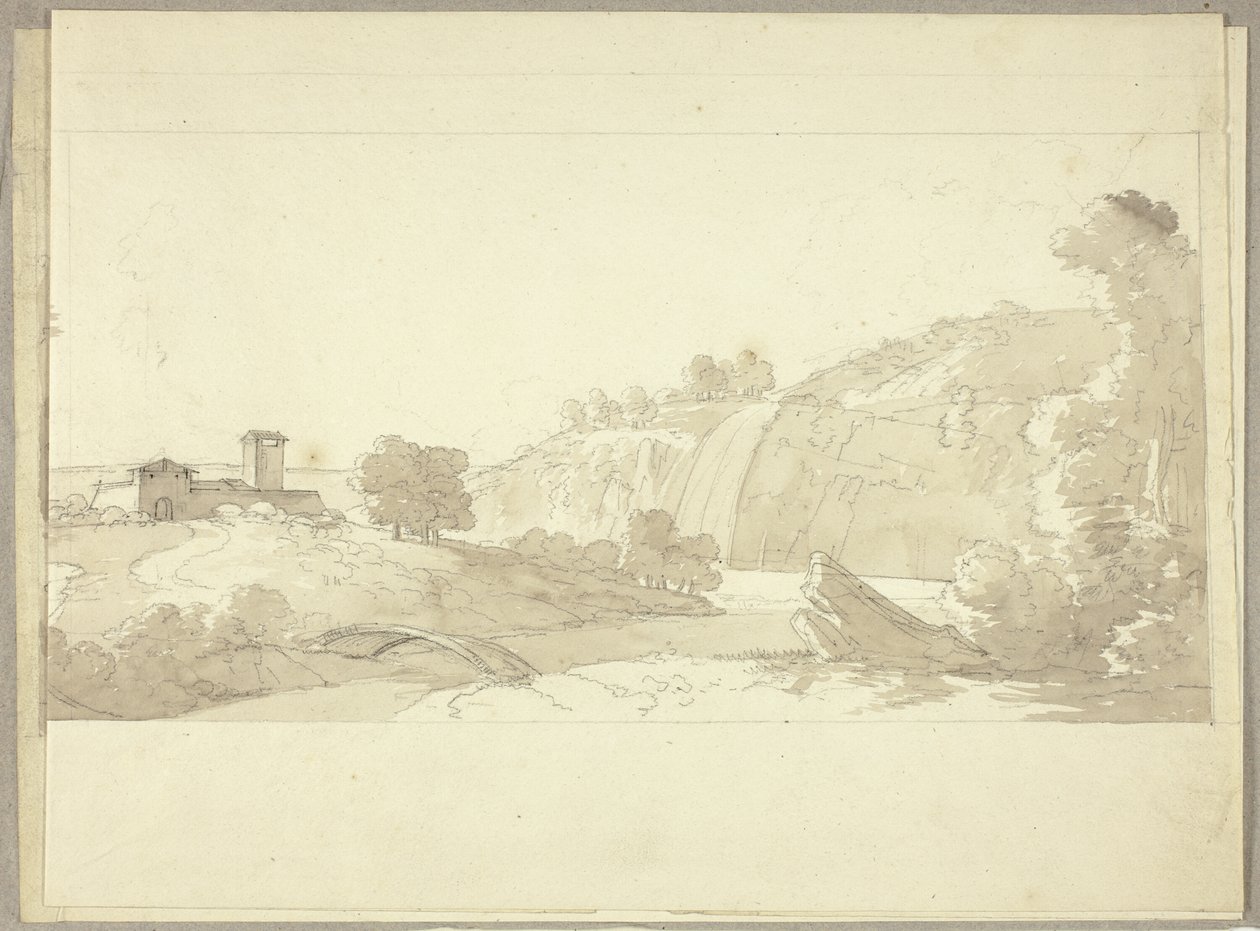 Panoramiczny włoski krajobraz autorstwa Pierre Antoine Mongin