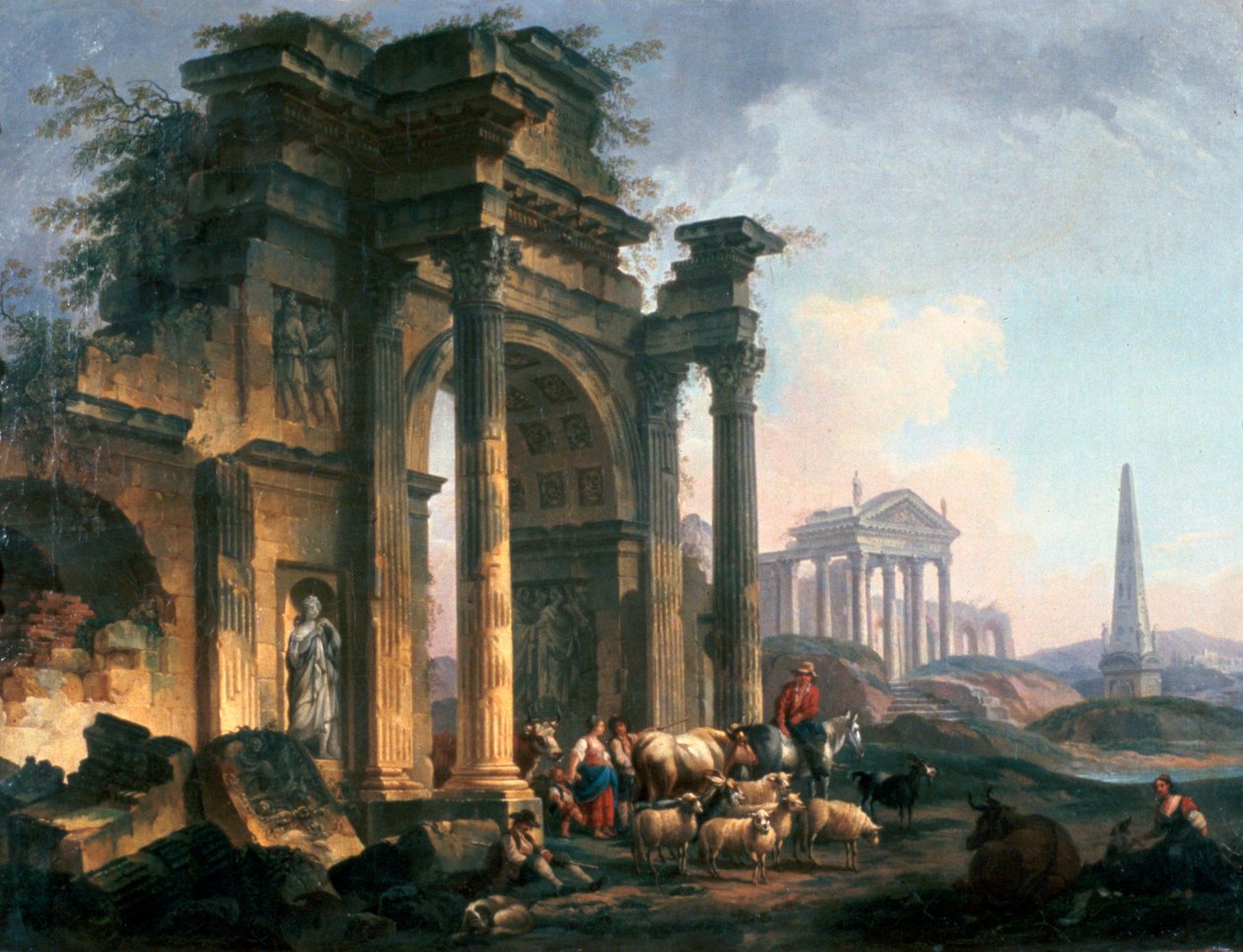 Łuk Triumfalny, c1740-1807 autorstwa Pierre Antoine de Machy