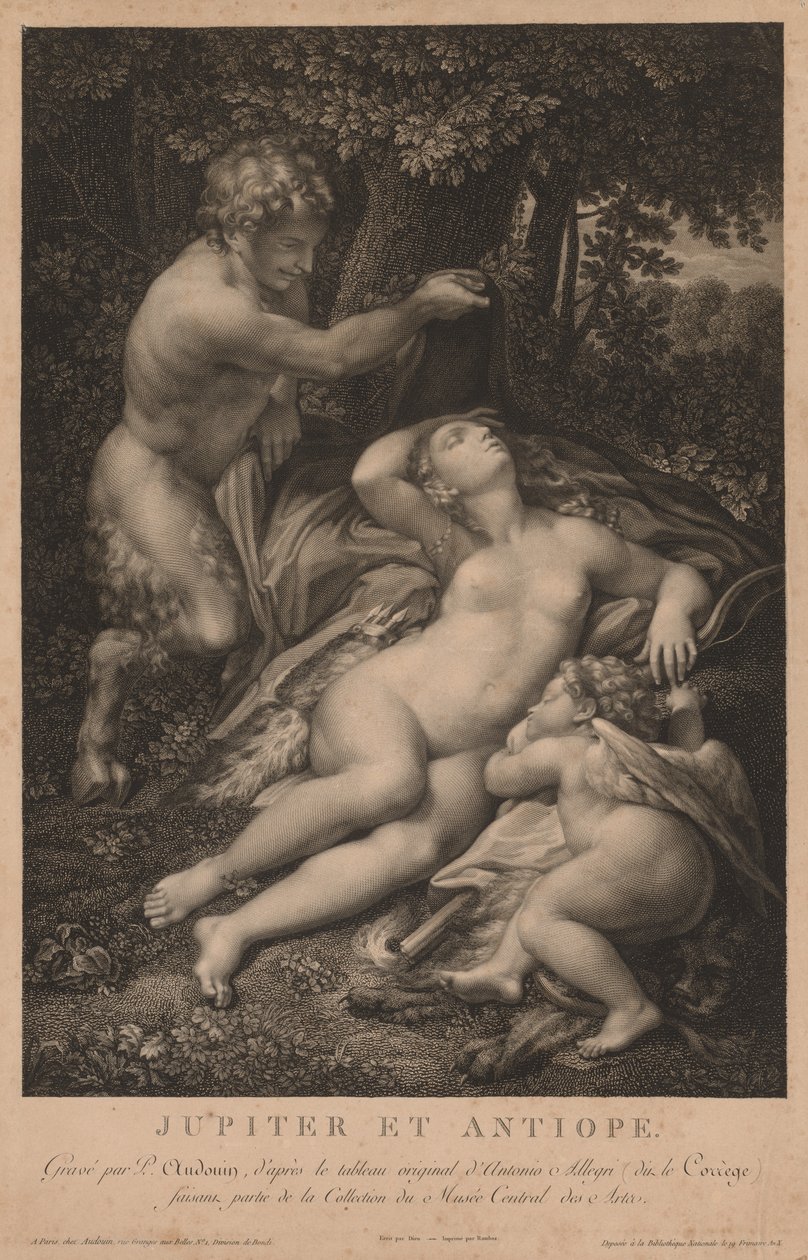 Jowisz i Antiope. autorstwa Pierre Audouin