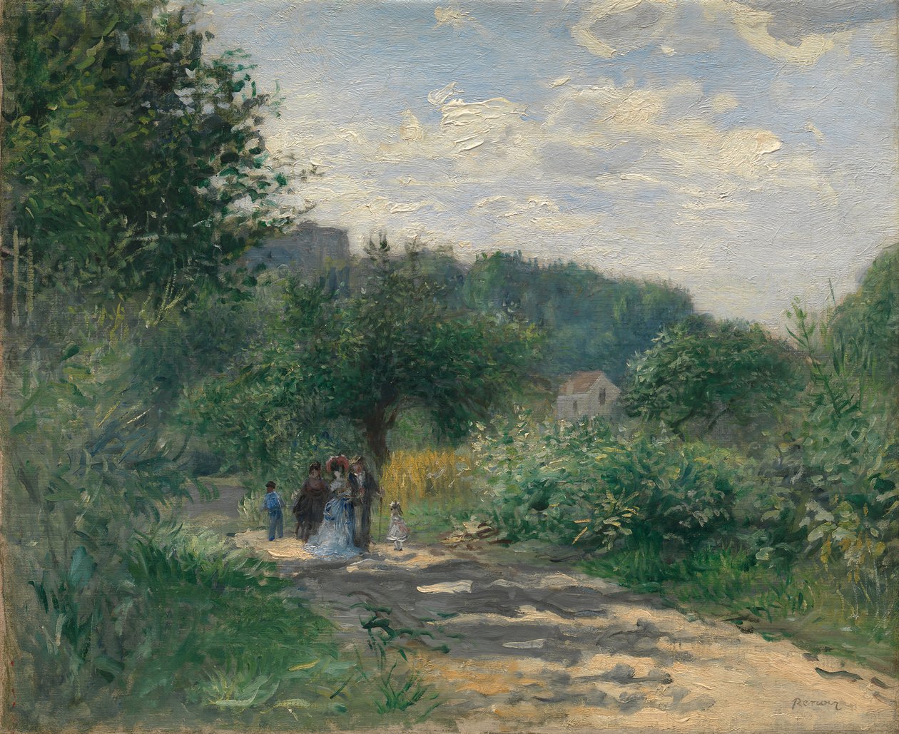 Droga w Louveciennes, ca. 1870. autorstwa Pierre Auguste Renoir