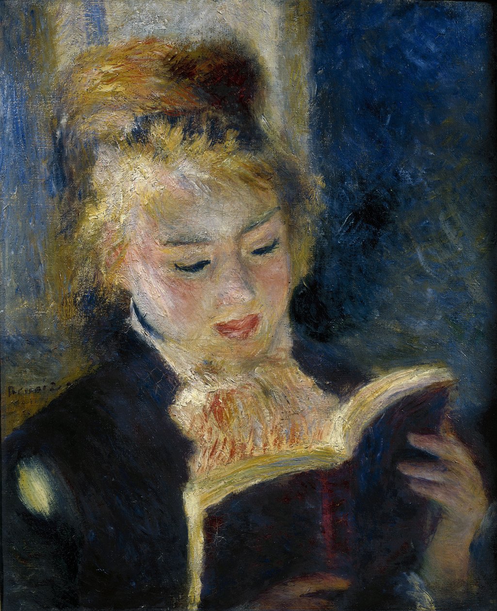 Dziewczyna czytająca La liseuse autorstwa Pierre Auguste Renoir