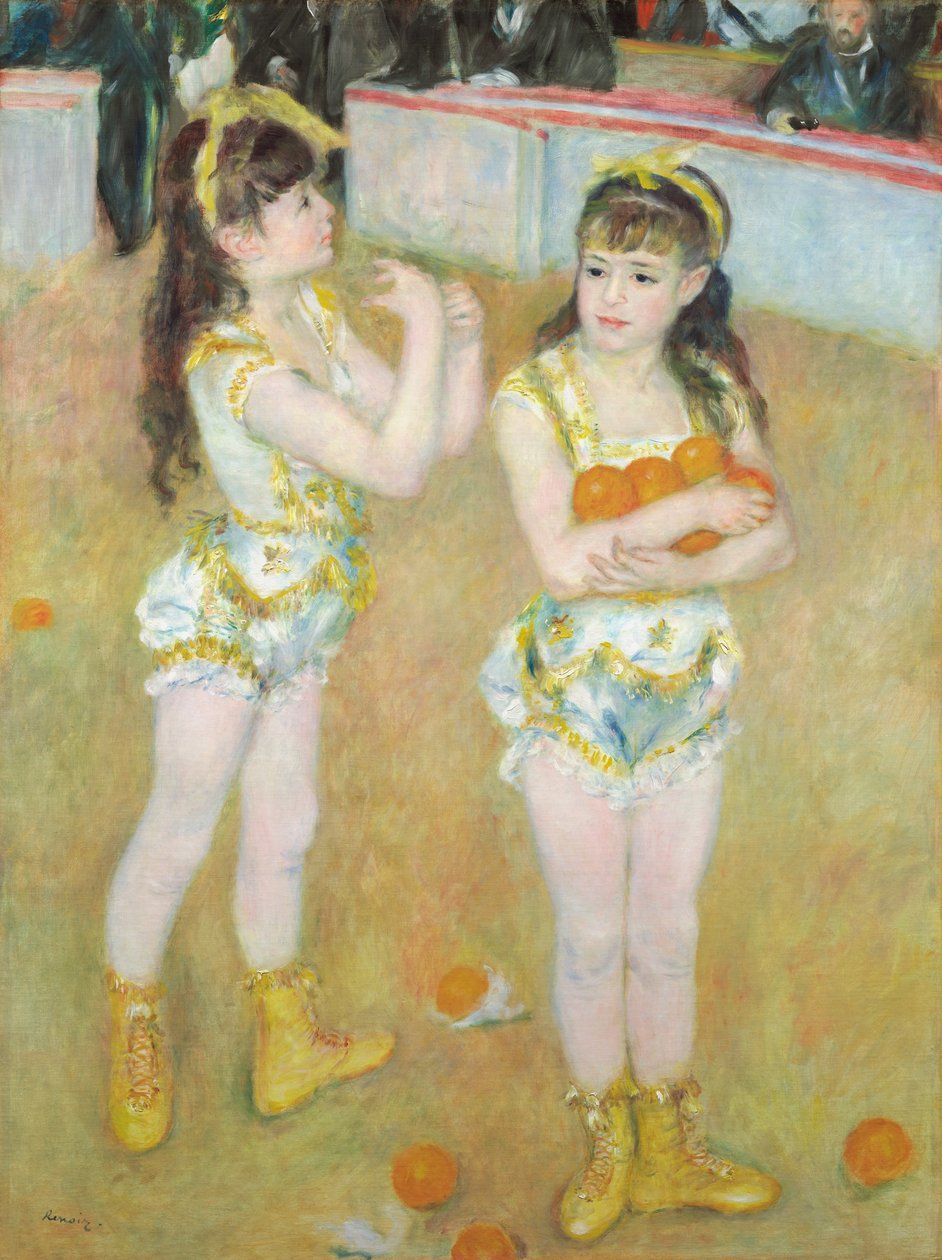 Akrobaci w Cirque Fernando (Francisca i Angelina Wartenberg) autorstwa Pierre Auguste Renoir