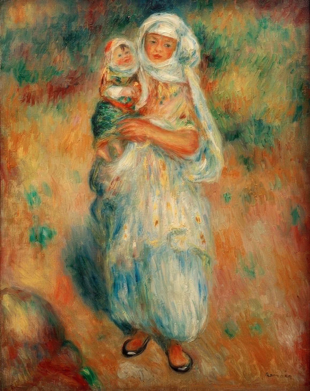 Algierczyk z dzieckiem autorstwa Pierre Auguste Renoir