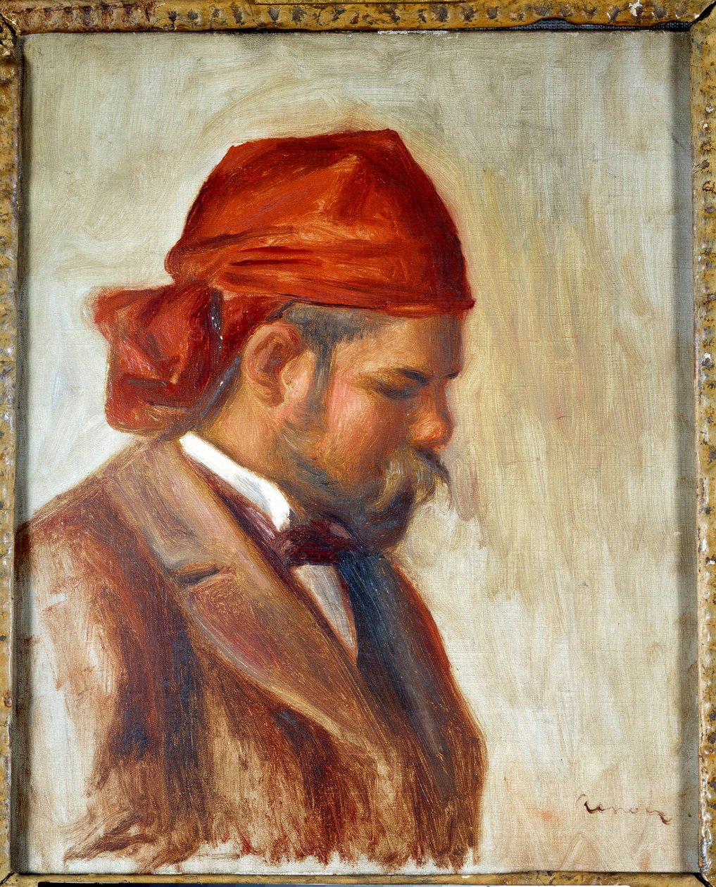 Ambroise Vollard (1868-1939) z czerwonym szalikiem, kupiec obrazów, Pierre Auguste Renoir (1841-1919), ok. 1899 autorstwa Pierre Auguste Renoir
