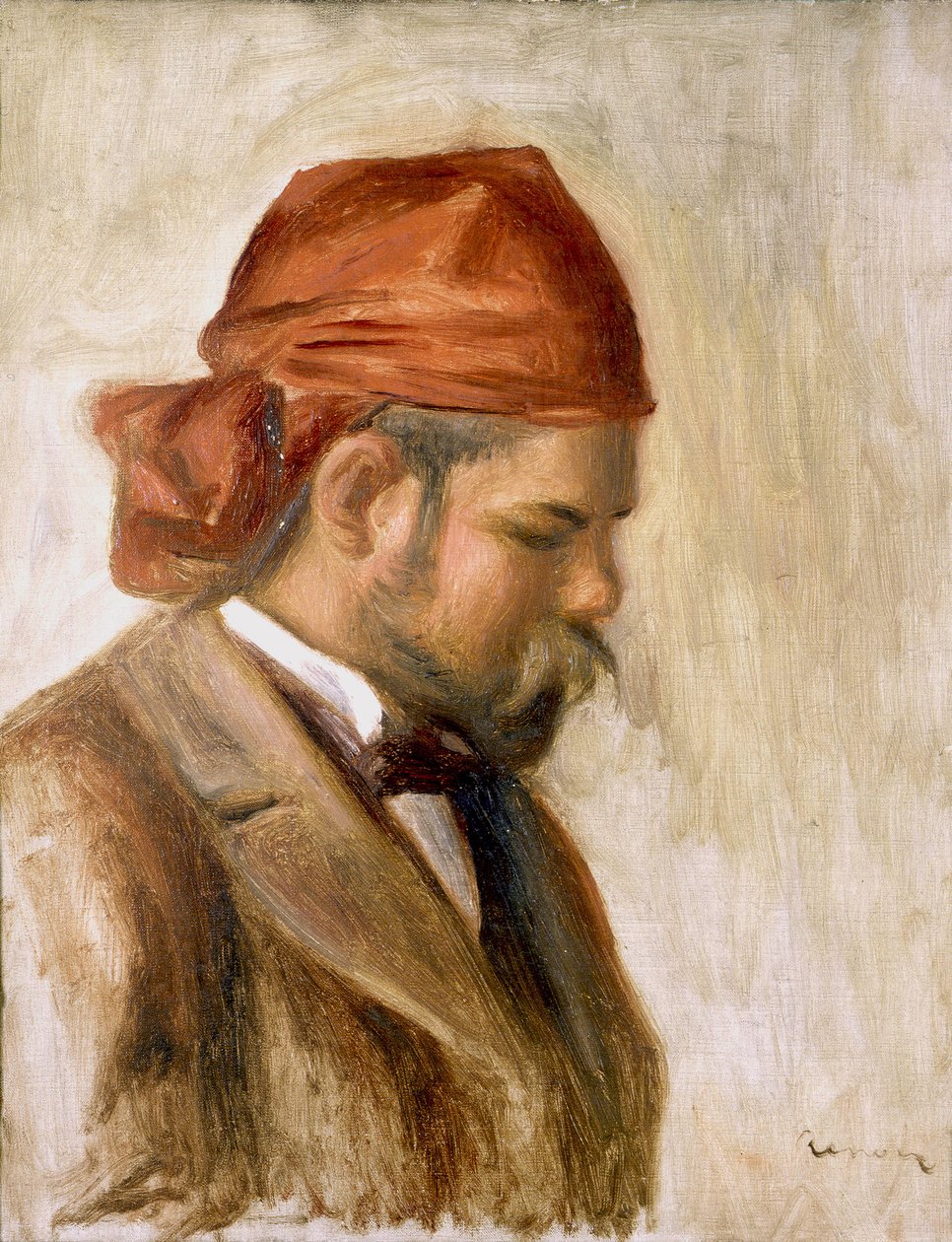 Ambroise Vollard w czerwonej bandanie autorstwa Pierre Auguste Renoir