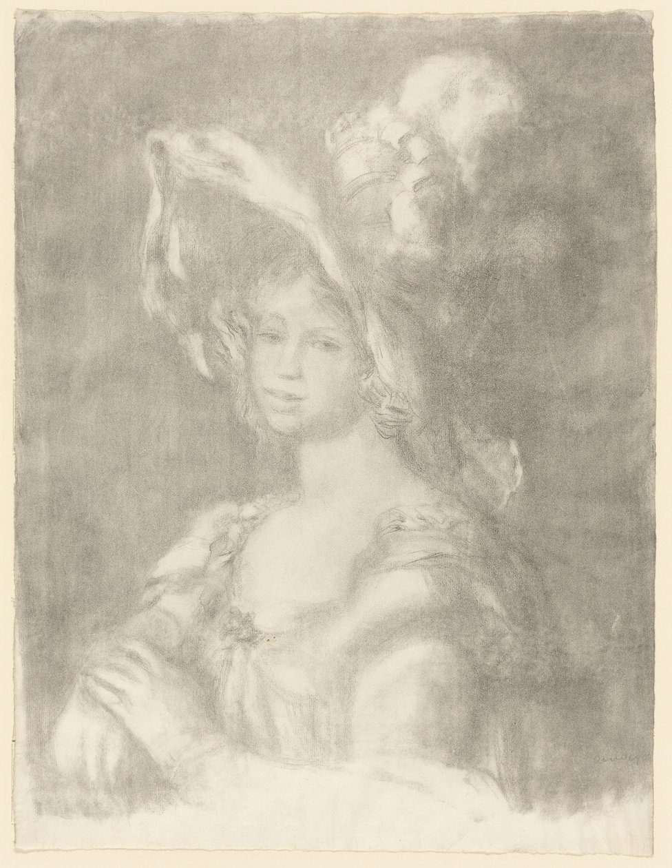 Amélie Laurent Dieterlé, ok. 1899 (litografia na papierze o splocie płóciennym) autorstwa Pierre Auguste Renoir