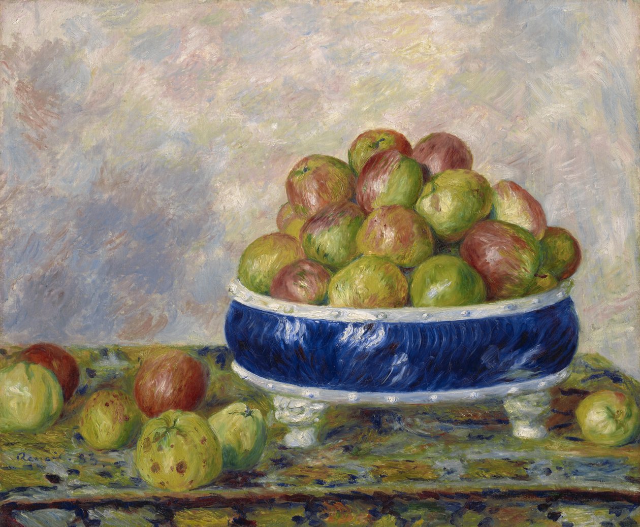 Jabłka w naczyniu, 1883 autorstwa Pierre Auguste Renoir