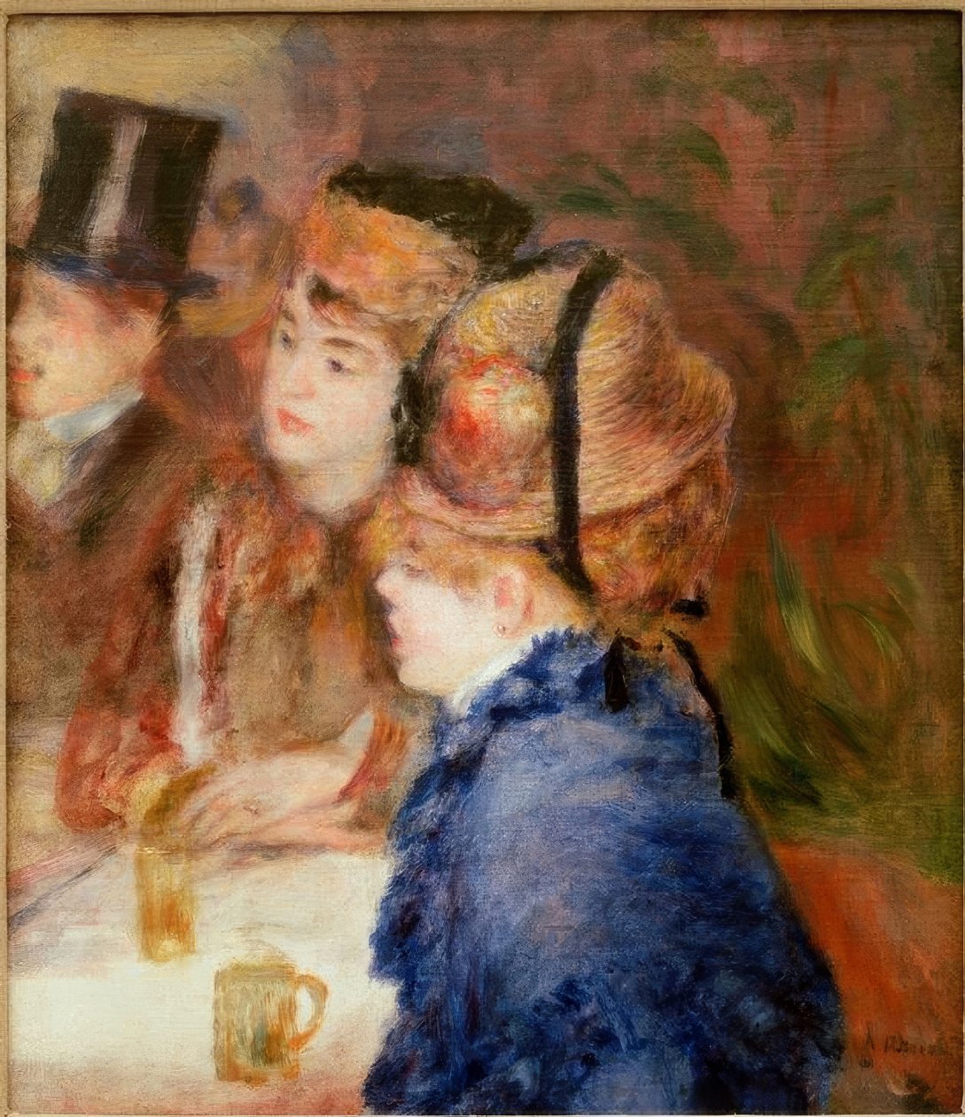 W kawiarni. Pijący autorstwa Pierre Auguste Renoir