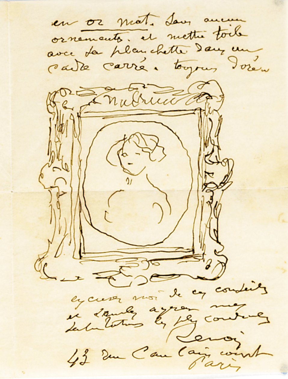 List z autografem podpisany do dr. Fritza Thurneyssena, Paryż i Les Collettes, 24 czerwca 1908 r. autorstwa Pierre Auguste Renoir