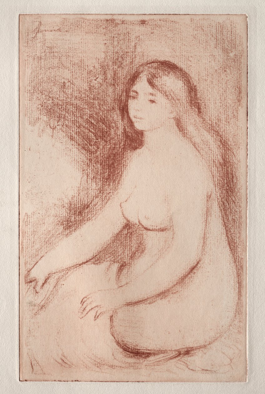 Kąpiący się w pozycji siedzącej, ok. 1905. autorstwa Pierre Auguste Renoir