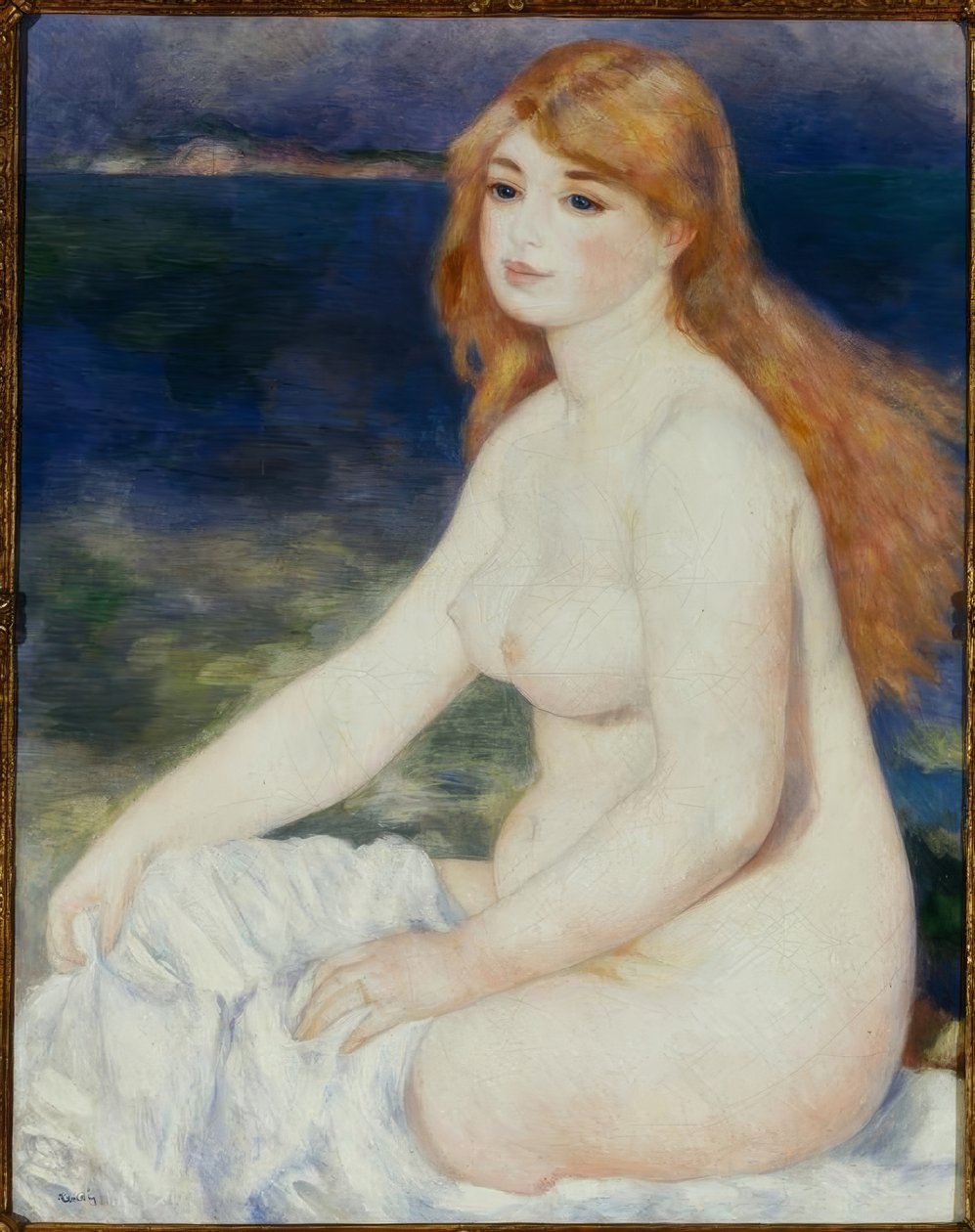 Baigneuse blondynka autorstwa Pierre Auguste Renoir