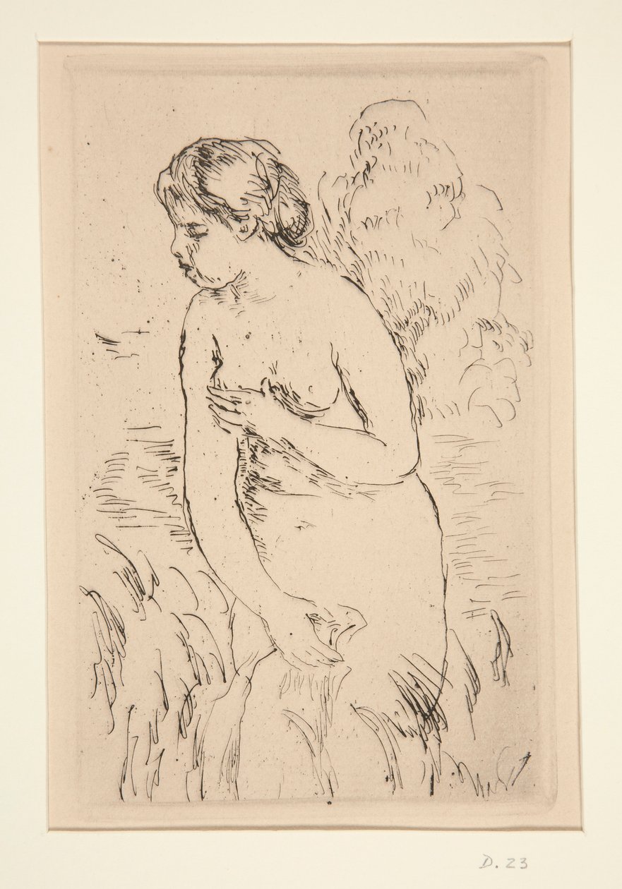 Debiut Baigneuse, ? mi-jambes (Kąpiący się na stojąco, aż do kolan) autorstwa Pierre Auguste Renoir