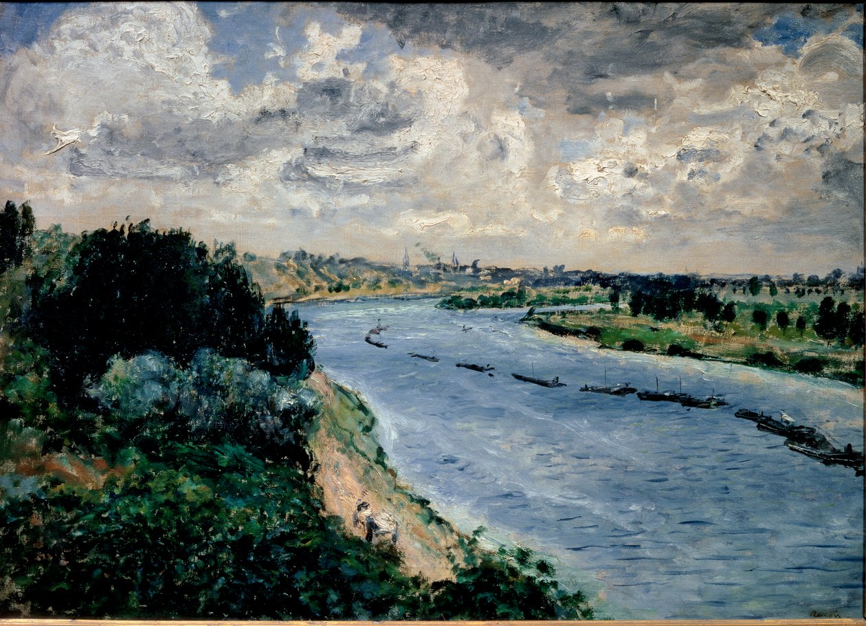 Barki na Sekwanie autorstwa Pierre Auguste Renoir