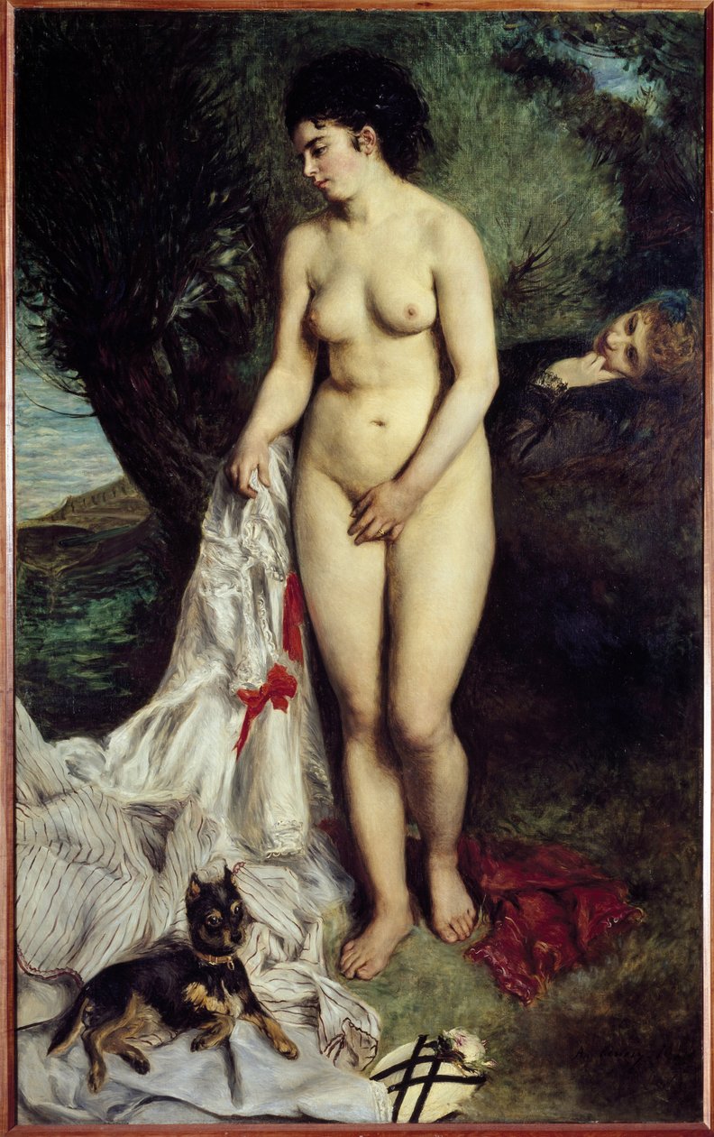 Kąpiący się z gryfem Obraz Pierre-Auguste Renoir (1841-1919) 1870 Wymiary 184x115 cm Sao Paulo, Museum of Art Brazil autorstwa Pierre Auguste Renoir