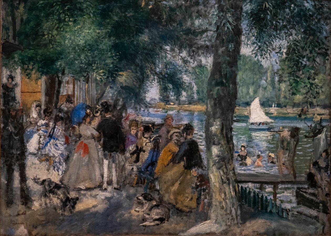 Kąpiel w Sekwanie (La Grenouillère) autorstwa Pierre Auguste Renoir