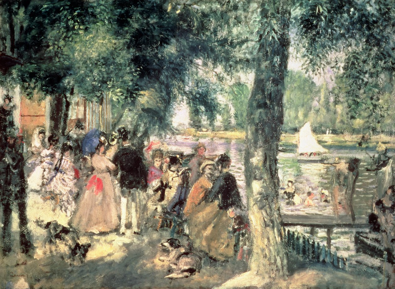 Kąpiel nad Sekwaną lub La Grenouillere, ok. 1869 (olej na płótnie) autorstwa Pierre Auguste Renoir