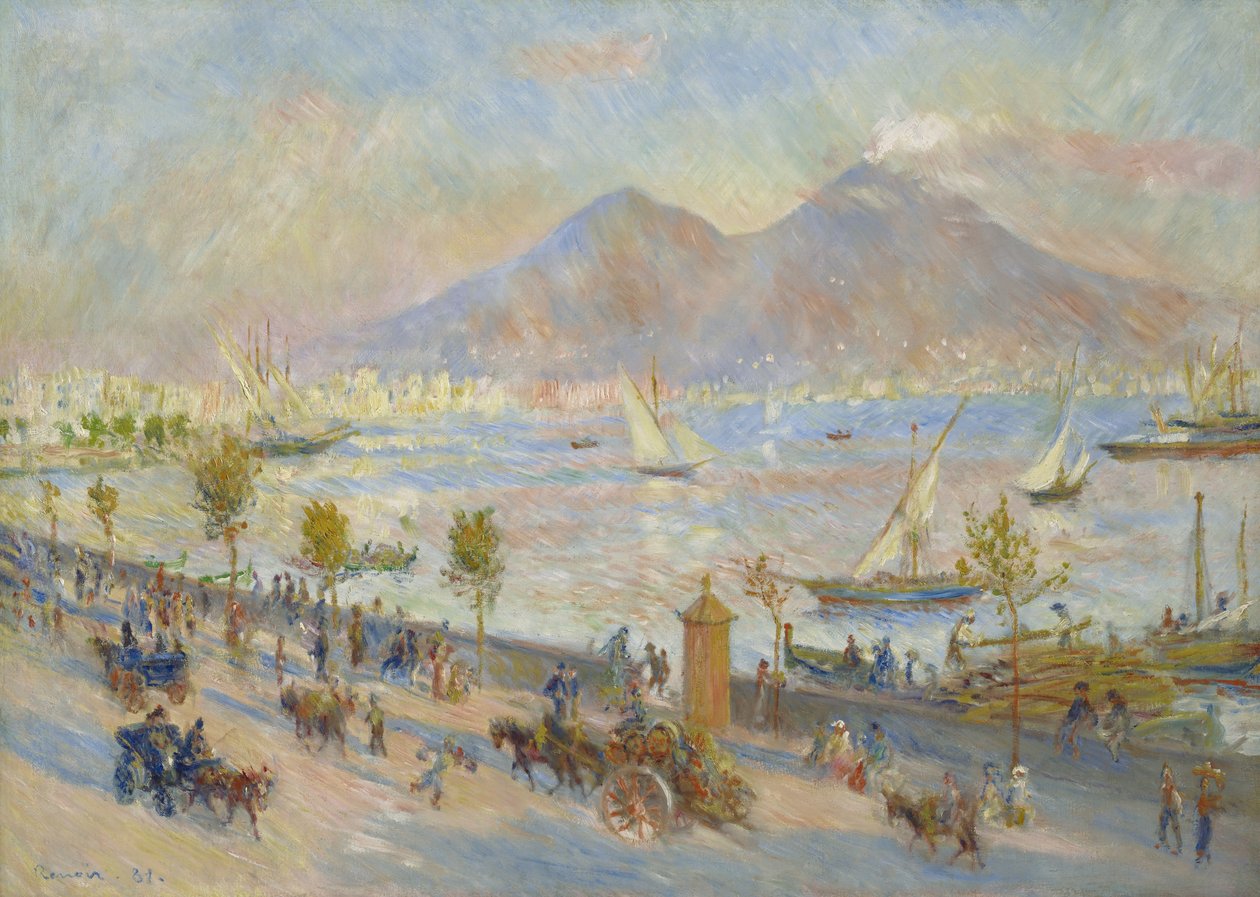 Zatoka Neapolitańska, wieczór, 1881 autorstwa Pierre Auguste Renoir