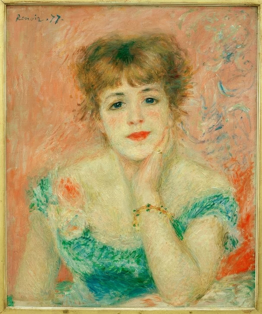Portret aktorki Jeanne Samary autorstwa Pierre Auguste Renoir