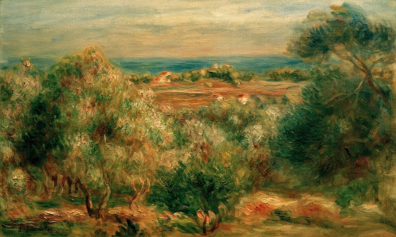 Widok z Haut-Cagnes na morze autorstwa Pierre Auguste Renoir