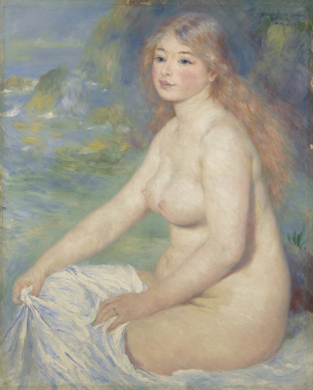 Blond Kąpiąca się, 1881 autorstwa Pierre Auguste Renoir
