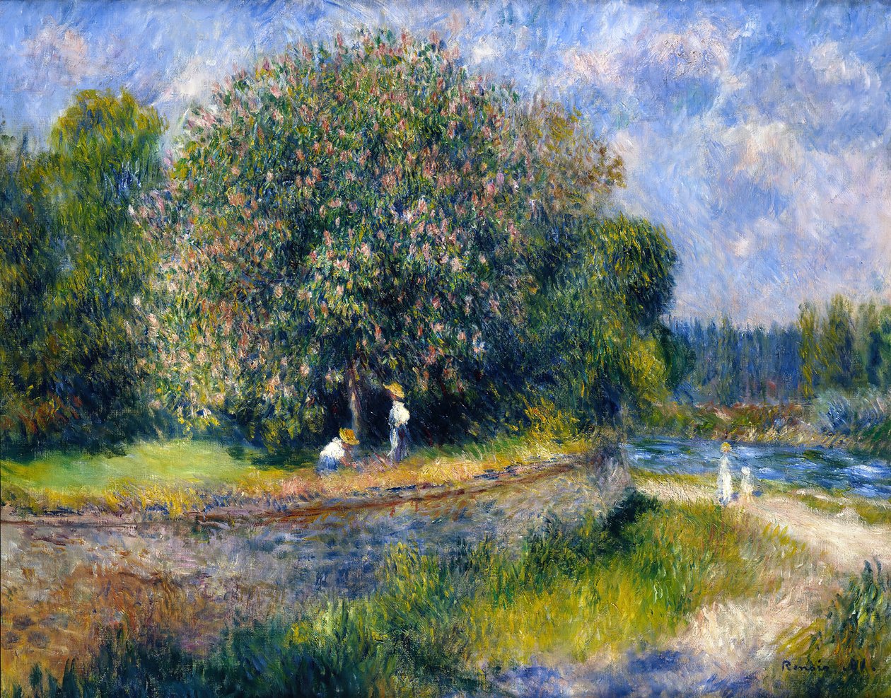 Kwitnący kasztanowiec autorstwa Pierre Auguste Renoir